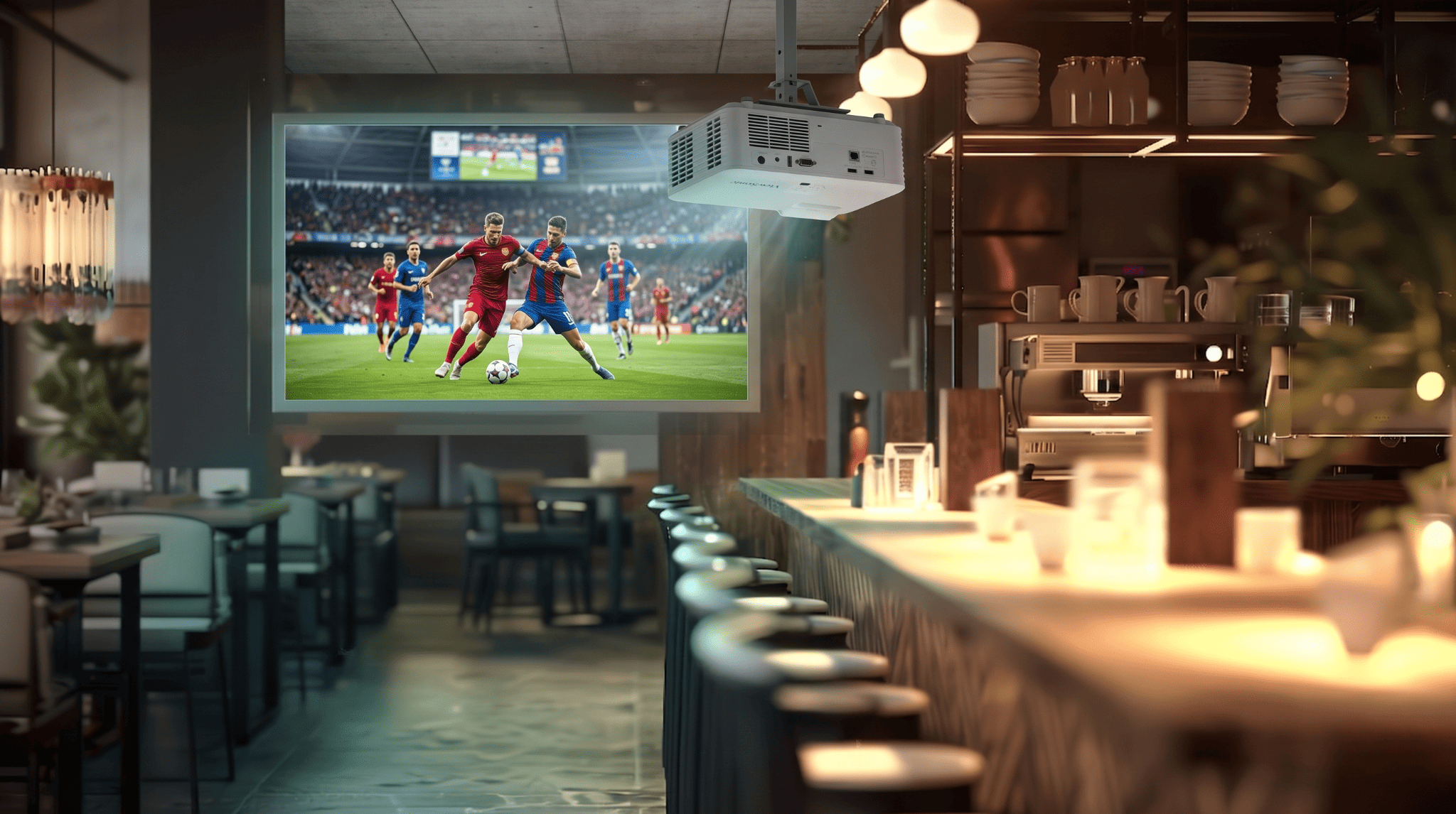 Tận hưởng trận cầu World Cup bằng máy chiếu Laser